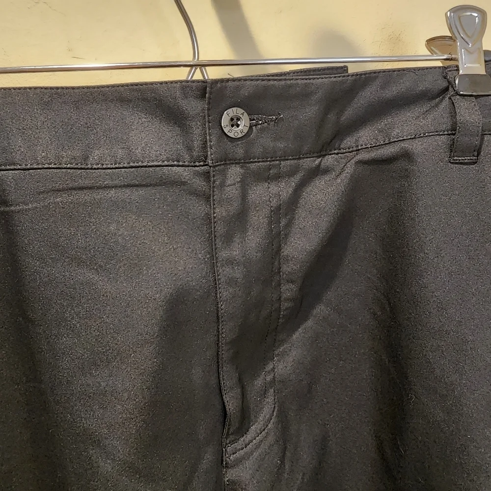 FILA Men's Black Golf Bermuda Flat Front Short Size 38